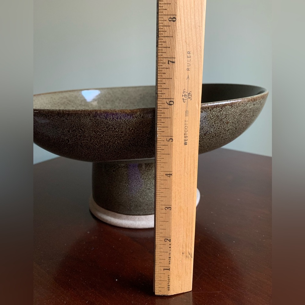 Oversized Banana Republic Stoneware Pedestal Fruit Bowl - Picture 7 of 11